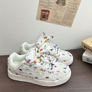 Zapatillas de plataforma transpirables para mujer, estilo casual deportivo, tendencia 2026 primavera-otoño, suela gruesa, versátiles. - Product Image 2