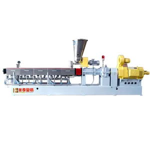 Air Cooling Double Die Head Cutter SHJ-25 Design Twin Screw Compounding Extruder