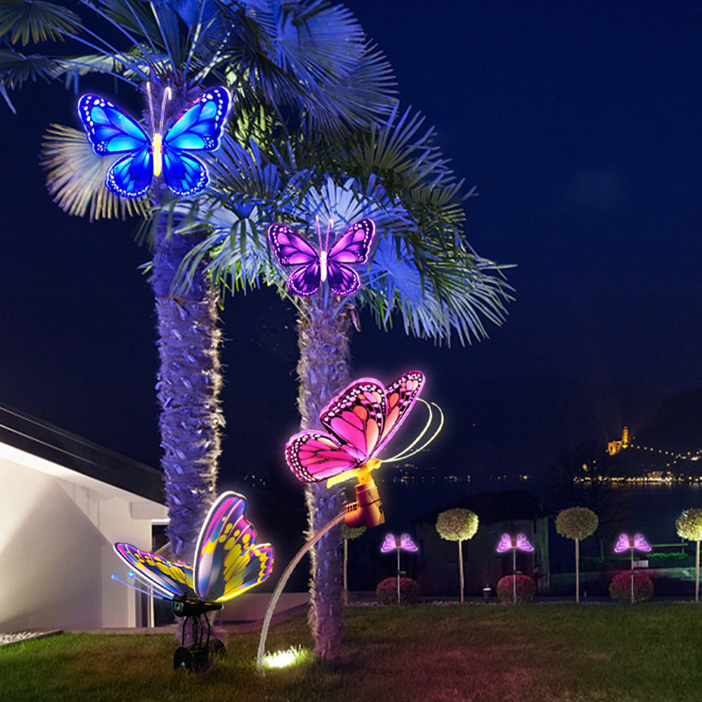 ダイナミックバタフライライト LED 屋外防水 カラフル ヴィラ 庭園
