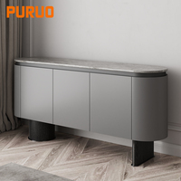 PURUO table à manger d'angle de couloir moderne, entrée en bois mdf table console en acier inoxydable