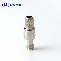 Conector RF LWMC SMA Hembra de Crimpado para Cable LMR300 1.35 Max, Chapado en Oro, Pedido a Granel, hasta 6GHz, con PIN de Soldadura de Aleación de Albaloy