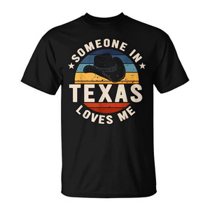 Camiseta con diseño occidental vintage de Someone In Texas Loves Me, camisa informal para hombre - Product Image 2