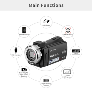 Caméra vidéo numérique V12 pour blogueur, vlog, 1080P HD, vision nocturne, caméscope vintage pour les médias sociaux - Product Image 6