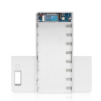 Boîtier de batterie haute capacité 8 cellules 18650, sans soudure, pour batterie externe DIY, avec écran LCD et interface d'entrée Micro USB