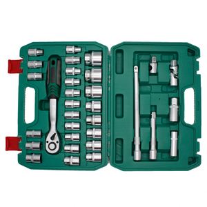 Kit d'outils à main robustes 32 pièces, très vendu, avec clés à douille, cliquet rapide et barre d'extension pour réparation automobile - Product Image 4