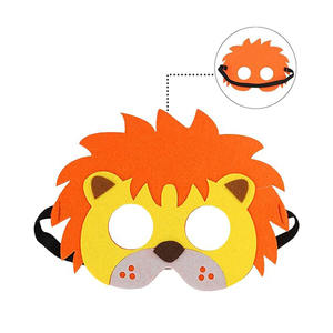 หน้ากากรูปสัตว์ผ้าสักหลาดสำหรับวันฮาโลวีนชุดรูปสิงโตสำหรับเด็กชุดงานวันเกิดทำจากโรงงานหน้ากากสิงโตจำนวนมากส่งตรงจาก B250 - Product Image 4