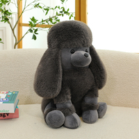 Peluche chien caniche super douce, brodée, anti-stress, rembourrée en coton PP, personnalisable avec logo, marque Bududu