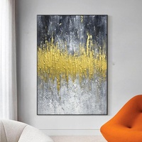 Décoration intérieure, nouvelle arrivée, peintures murales modernes faites à la main, paysage doré, gris, blanc, toile, art, peinture à l'huile, JZ Arts