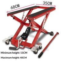 Plateforme de maintenance hydraulique compacte LEE-DING LD-M04111 pour moto, élévateur de travail, support de machine lourde, capacité 0,5 tonne