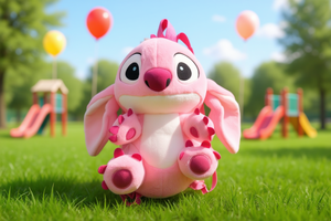 Sac à dos en peluche rose Stitch 28 cm pour enfants, jouet en peluche unisexe - Product Image 2