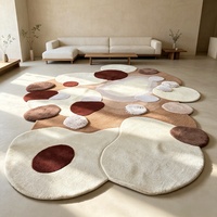 High Density Soft 100% Acrylic Hand Tufted Handmade Area Rug Durable Wear-Resistant Decor Carpet for Home Hotel Villa Project