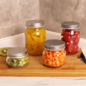 Di alta qualità 4oz 8oz 12oz 16oz 25oz 32oz barattolo di <span class=keywords><strong>vetro</strong></span> con coperchio per l'inscatolamento - Product Image 6
