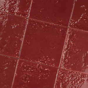 Piastrella Rossa Bahia-13 13x13 Cm Lucida con Bordi Irregolari - Product Image 6