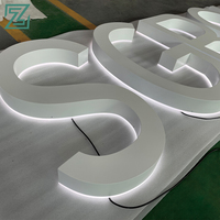 Letrero Comercial para Oficina, Interior/Exterior, Retroiluminado, Logotipo de Empresa, Letras 3D con LED, Tiras LED, Acero Inoxidable