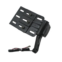 Support de plaque d'immatriculation à montage latéral LED pour moto, télescopique pliable pour Harley Sportster XL 883 1200 2004-2016