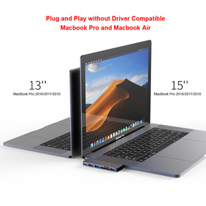 6 en 1 Double USB Type C vers <span class=keywords><strong>3</strong></span> USB <span class=keywords><strong>3</strong></span>.0 Lecteur de carte SD TF <span class=keywords><strong>Thunderbolt</strong></span> <span class=keywords><strong>3</strong></span> <span class=keywords><strong>Hub</strong></span> Compatible <span class=keywords><strong>Macbook</strong></span> <span class=keywords><strong>Pro</strong></span> - Product Image 5