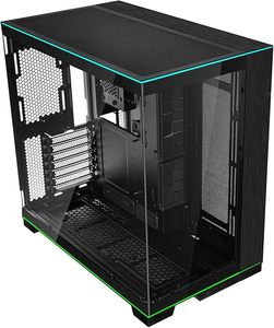 Caja de Juego <span class=keywords><strong>Lian</strong></span> <span class=keywords><strong>Li</strong></span> O11D EVO RGB de Doble Cámara, Compatible con Radiadores de hasta 420 mm, Gestión de Cables, Paneles de Vidrio Templado, Chasis Reversible - Product Image 1