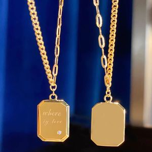 Xinfly 18K Letter Two -sided Gold Coin Clavicle Chain Female Simple <b>Necklace</b> - Product Image 1