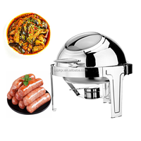 Fourniture d'hôtel Chauffe-plat rond Réchaud pour buffet Réchaud pour buffet doré Réchauffeur de plats 9L pour traiteur