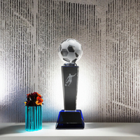 Trofeo de Cristal con Forma de Jugador de Fútbol, Torre de Cristal, Premio de Béisbol, Tenis, Golf, Bola de Cristal, Trofeo Hecho a Mano