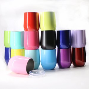 Commercio all'ingrosso in acciaio inox sottovuoto bicchiere di vino 6oz 12oz 18oz Thermos tazza con paglia per <span class=keywords><strong>acqua</strong></span> e bevande di stoccaggio - Product Image 4