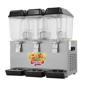 Commercial Stainless Steel 1-3 Cylinder 16L Large Capacity Hot Cold Dual-Use Beverage Juice Dispenser with <b>Refrigeration</b> - Product Image 3