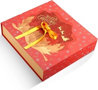 Kotak hadiah kertas 2025 grosir kotak hadiah kertas kardus 25 hari kotak kalender kedatangan Natal untuk coklat kosmetik kecantikan