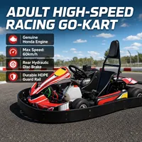 Kart à pédales tout-terrain à essence, 4 temps, suspension, frein à disque hydraulique arrière, transmission par chaîne, haute vitesse, confortable, robuste, pour adultes