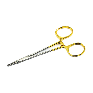 Portaagujas Curvo Heaney de 18 cm con Mango Dorado de Acero Inoxidable, Instrumento Quirúrgico Reutilizable con Certificación CE Clase II para Cirugía General - Product Image 1
