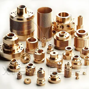 Custom CNC Brass Copper Turning Machining Services For High Precision Turned Parts And Components Mechanical Machines Fasteners