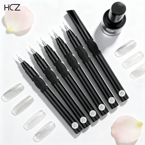 Marqueur Gel Liquide Contrôlable Hechunzi 2-en-1 pour <span class=keywords><strong>Nail</strong></span> <span class=keywords><strong>Art</strong></span>, Stylo <span class=keywords><strong>Pinceau</strong></span> Polyvalent pour Vernis à Ongles, Fournitures pour Ongles - Product Image 5