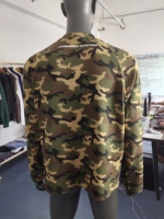 T-shirt à manches longues en tricot gaufré camouflage pour homme, col ras du cou raglan, streetwear, haut thermique camouflage, t-shirt à manches longues avec logo personnalisé