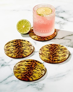 Sous-verres en Lucite à motif léopard/<span class=keywords><strong>bengale</strong></span> en gros – Lot de 4 sous-verres en acrylique à motif léopard pour la décoration intérieure – Meilleur cadeau – Personnalisable - Product Image 6