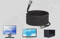 Câble USB4.0 Type C à angle droit de 90 degrés, câble de données, charge rapide, transfert de données 8K60Hz 40 Gbps, 240 W 5 A, cordon de téléphone