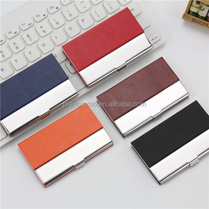 Tarjetero personalizado de Metal y cuero, venta al por mayor, con nombre de boda, tarjetas de negocios - Product Image 2