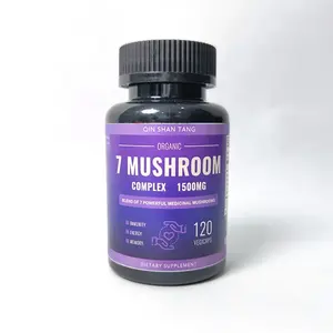 Organic 500mg Vegan Reishi Lions Mane Mushroom Capsules Chaga Cordyceps Turkey Tail Mushroom Extract Complex Capsules