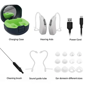 Карманный звуковой усилитель BTE с управлением через приложение, цифровой перезаряжаемый bluetooth слуховой аппарат для пожилых людей