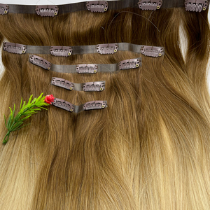 100% Humain Remy pu Clip Dans Les Extensions De <span class=keywords><strong>Cheveux</strong></span> En Gros pu Clip Dans L'extension De <span class=keywords><strong>Cheveux</strong></span> 100 <span class=keywords><strong>Cheveux</strong></span> Humains - Product Image 3