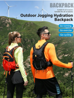 Sac à dos d'escalade étanche personnalisé avec logo pour la chasse, le marathon, le cyclisme tout-terrain et la randonnée avec poche à eau