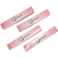 Vente en gros de boîte de soin de rouge à lèvres avec impression personnalisée de beauté boîte d'eye-liner rose dégradé boîte de brillant à lèvres avec logo