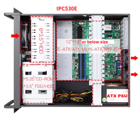 Vente d'usine 4U IPC4508 IPC500E IPC530E Boîtier d'ordinateur industriel en rack prend en charge la carte mère ATX 1,2 mm SGCC 4U Enclourse