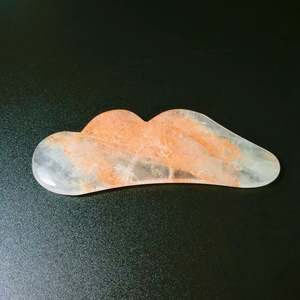 HY Natural Citrino Peine en forma de <span class=keywords><strong>cuarzo</strong></span> amarillo Gua Sha Guasha Jade <span class=keywords><strong>Rodillo</strong></span> y herramienta de masaje - Product Image 6