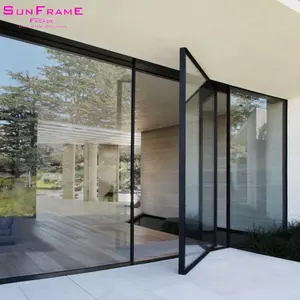 Aluminum Soundproof French Door Patio Folding Door Aluminium Glass Casement Door