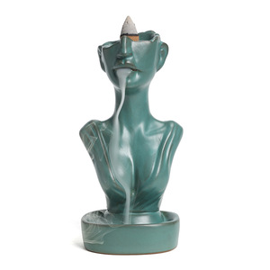 Ceramic European and American Beauty Smoke-Exhaling Sculpture <b>Backflow</b> Design Sandalwood <b>Incense</b> <b>Burner</b> Home Decor - Product Image 5