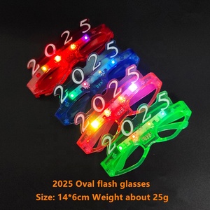 แว่นตา LED เรืองแสงในที่มืด พลาสติกแบบใหม่ ปี 2025 สำหรับงานปาร์ตี้  คริสต์มาส ปีใหม่ ฮาโลวีน ขายส่ง - Product Image 5