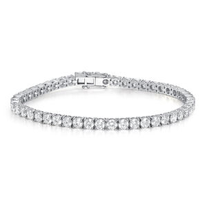 Funze टेनिस ब्रैसलेट सीडी डायमंड बनाम डीएफ रंग 9k सफेद सोने की प्रयोगशाला हीरा गहने चेन ब्रेसलेट - Product Image 1