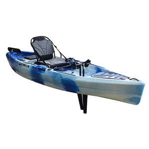 Kayak de pêche VicKing 11,3 pieds pour 1 personne, avec système de propulsion à pédales, en matériau HDPE écologique - Product Image 1
