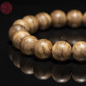 Pulsera Minimalista de Madera de Oud Malayo con Cuentas Redondas de 10 mm y Superficie Lisa, Joyería Elegante - Product Image 3