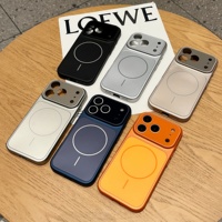 Coque de protection magnétique compatible iPhone 17 Pro Max/15/14, en PC rigide, finition mate AG, avec grande fenêtre, transformation Apple 16e génération
