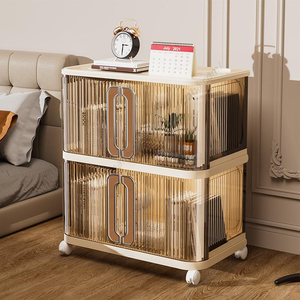 Vente en gros Proins Closet Essentiels pour dortoir, Bacs de rangement pliables avec couvercle et porte, Organisateur de coffre de voiture empilable en plastique - Product Image 1